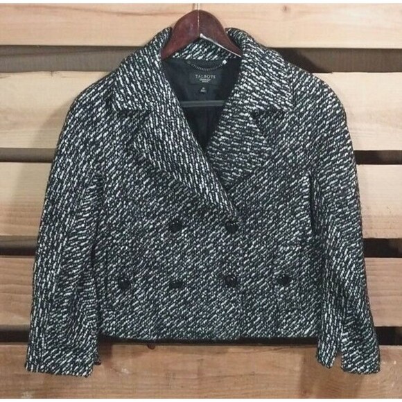 Talbots Jackets & Blazers - Talbots Blazer Women 6P Petite Wool Alpaca Blend Marled Short Peacoat Style Corp
